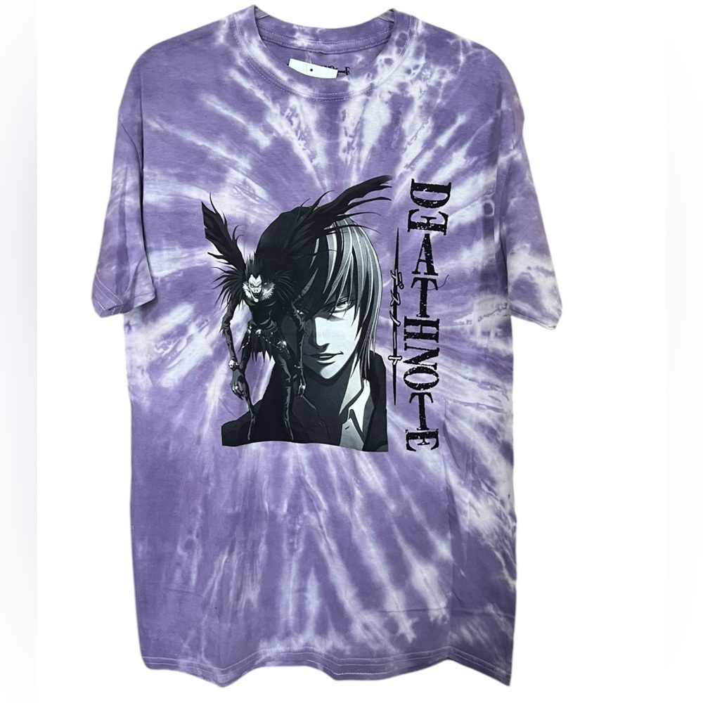 Death Note Light & Ryuk Purple Tie Dye Tee